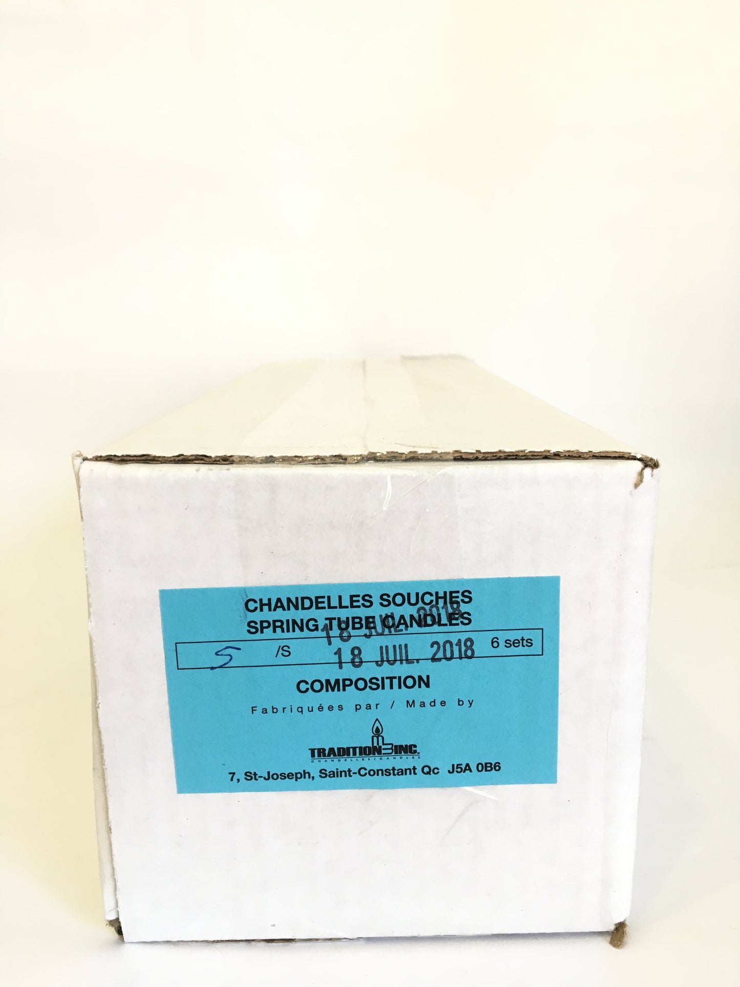 3/4" x 12" Plain End Candle