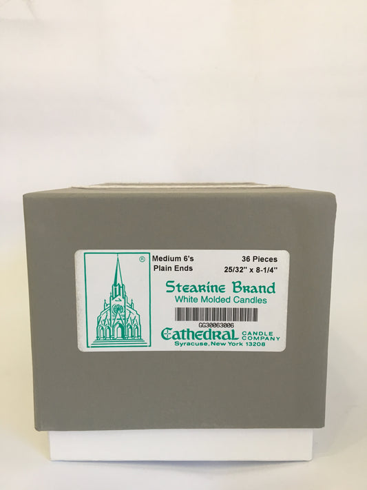 25/32" x 8 1/4" Plain End Candle